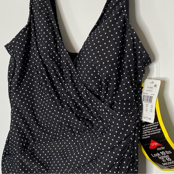 Miraclesuit Black and White Polka Dot Swimsuit - Picture 7 of 16